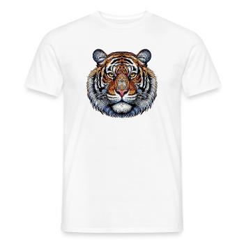 Tigre - T-shirt homme - blanc - Devant - AI Model Male 178 dark (178cm)