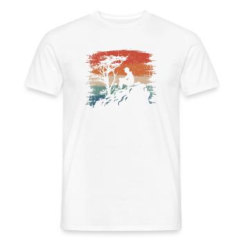 Coucher de soleil Silhouette Falaise - T-shirt homme - blanc - Devant - AI Model Male 178 dark (178cm)