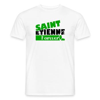Saint Etienne Forever Bold Logo Tee - T-shirt homme - blanc - Devant - AI Model Male 178 dark (178cm)