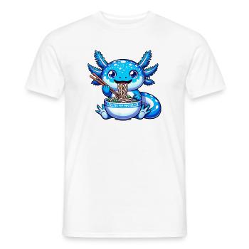 Blaue Nudeln Drachen Essstäbchen - Männer T-Shirt - Weiß - Vorne - AI Model Male 178 dark (178cm)