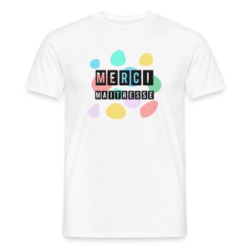 GELIEBTE. VIELEN DANK. DANKE HERRIN - Männer T-Shirt - Weiß - Vorne - AI Model Male 178 dark (178cm)