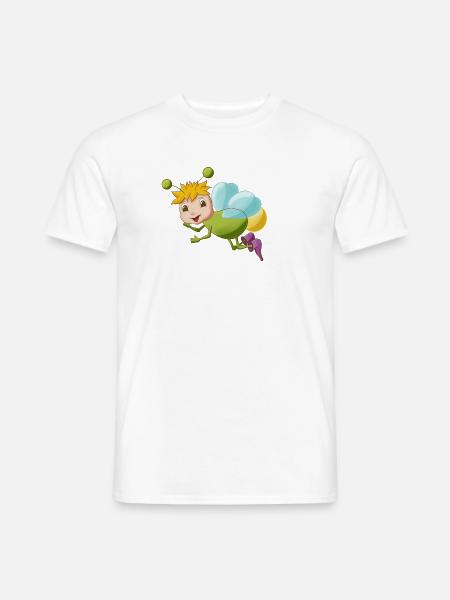 niedliches Comic Glühwürmchen - Männer T-Shirt - Weiß