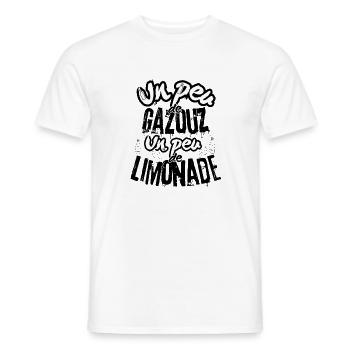 Un Peu de Gazouz, Un Peu de Limonade Humour Kabyle - T-shirt homme - blanc - Devant - AI Model Male 178 dark (178cm)