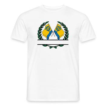 Flags Opole laurel wreath banner - Men's T-Shirt - white - Front - AI Model Male 178 dark (178cm)