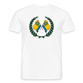 Flags Opole laurel wreath - Men's T-Shirt - white - Front - AI Model Male 178 dark (178cm)