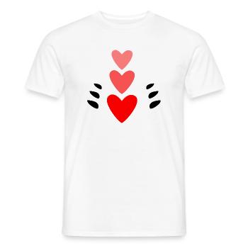 COEUR. MERCI. MAÎTRESSE. MAÎTRE. MERCI MAÎTRESSE. - T-shirt homme - blanc - Devant - AI Model Male 178 dark (178cm)