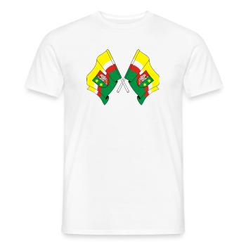 Two flags Lubusz - Men's T-Shirt - white - Front - AI Model Male 178 dark (178cm)