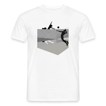 Dynamik im Volleyball - Männer T-Shirt - Weiß - Vorne - AI Model Male 178 dark (178cm)
