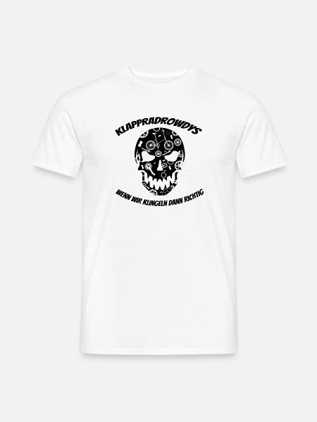 Klapprad Skull Fahrrad Bike Faltrad Campingrad Rad - Männer T-Shirt - Weiß