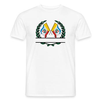 Fahnen Heiliges Kreuz Lorbeerkranz Banner - Männer T-Shirt - Weiß - Vorne - AI Model Male 178 dark (178cm)