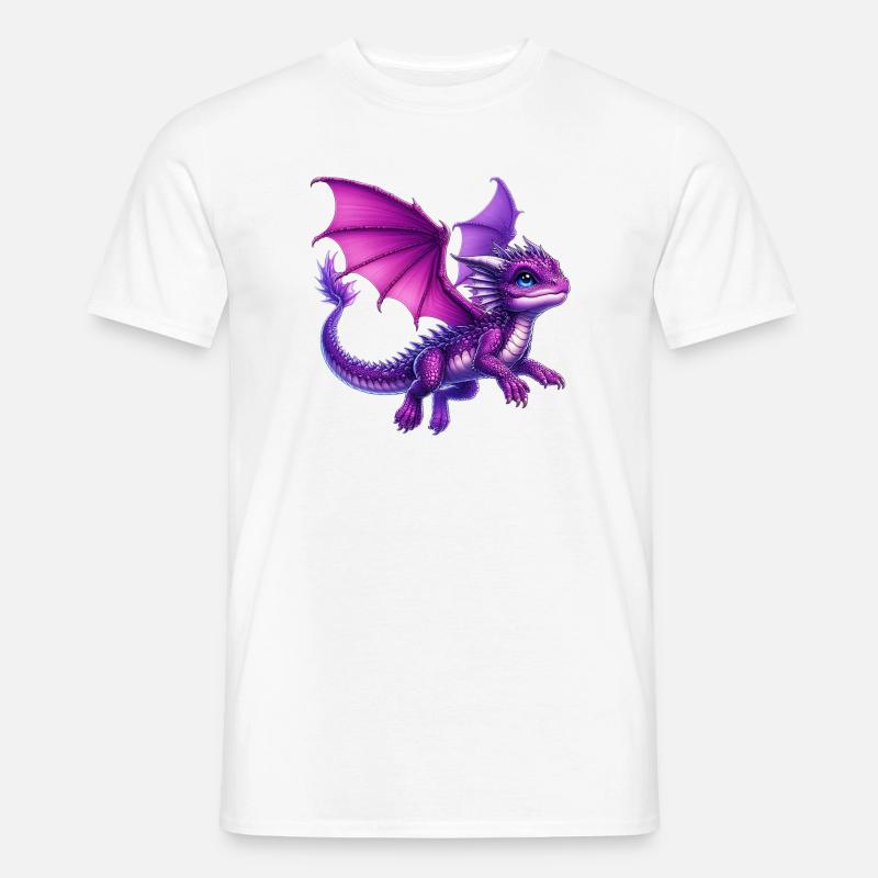 Drache - Männer T-Shirt - Weiß