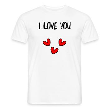 LIEBE. PAAR. GERADE VERHEIRATET. Junggesellinnenabschied. VALENTINSTAG. - Männer T-Shirt - Weiß - Vorne - AI Model Male 178 dark (178cm)