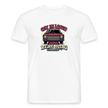 Voiture rétro se perdre Design fou - T-shirt homme - blanc - Devant - AI Model Male 178 dark (178cm)