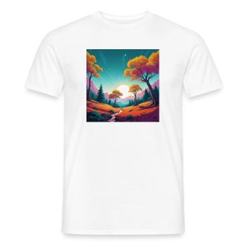 Coucher de soleil - T-shirt homme - blanc - Devant - AI Model Male 178 dark (178cm)
