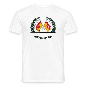 Drapeaux Lubin couronne de laurier bannière - T-shirt homme - blanc - Devant - AI Model Male 178 dark (178cm)