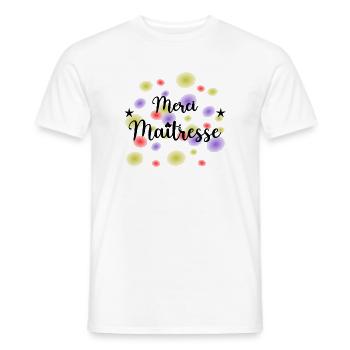 MISTRESS. THANK YOU. THANK YOU MISTRESS. GIFT - Men's T-Shirt - white - Front - AI Model Male 178 dark (178cm)