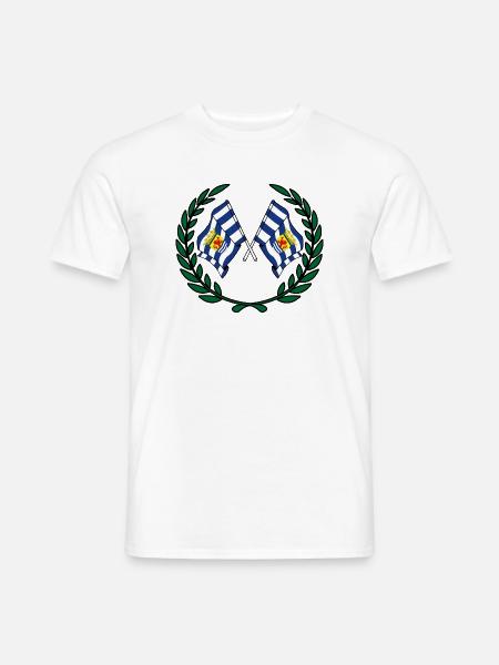 Flaggen Provinz Zeeland Lorbeerkranz - Männer T-Shirt - Weiß