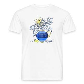 Vase mit Zitronen - Männer T-Shirt - Weiß - Vorne - AI Model Male 178 dark (178cm)