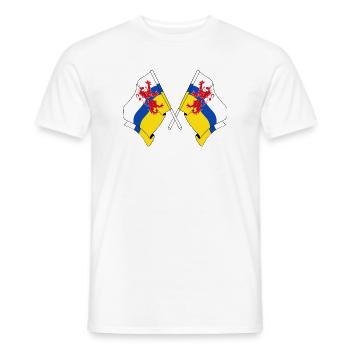 Two flags of the province of Limburg - Men's T-Shirt - white - Front - AI Model Male 178 dark (178cm)