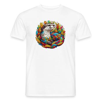 Otter - Men's T-Shirt - white - Front - AI Model Male 178 dark (178cm)