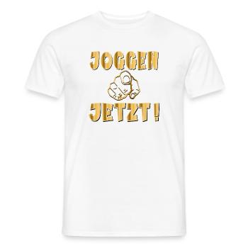 MOTIVATION LAUFEN - JOGGEN SPORT - Männer T-Shirt - Weiß - Vorne - AI Model Male 178 dark (178cm)