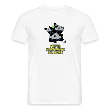 Météo normande du nord - T-shirt homme - blanc - Devant - AI Model Male 178 dark (178cm)