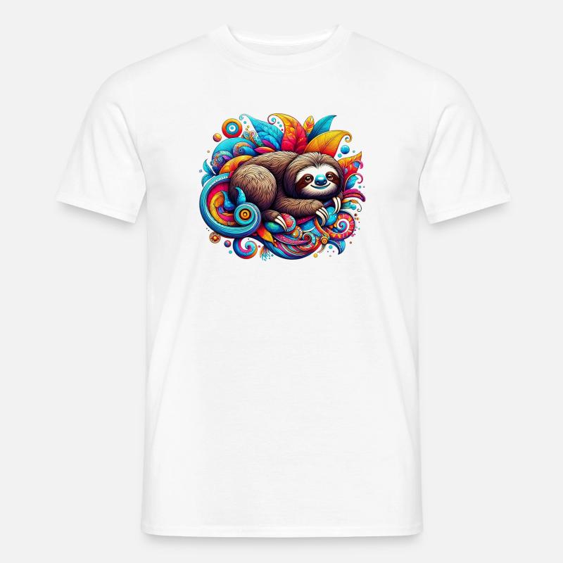 Faultier - Männer T-Shirt - Weiß