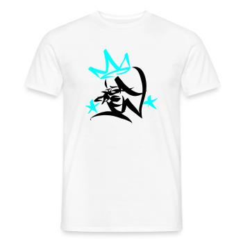 Graffiti Tag JGA Crew King 01 2C - T-shirt homme - blanc - Devant - AI Model Male 178 dark (178cm)
