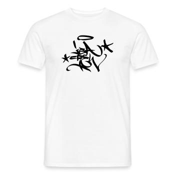 Graffiti Tag JGA Crew Angel 02 1C - T-shirt homme - blanc - Devant - AI Model Male 178 dark (178cm)