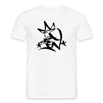 Graffiti Tag JGA Crew King 01 1C - Männer T-Shirt - Weiß - Vorne - AI Model Male 178 dark (178cm)