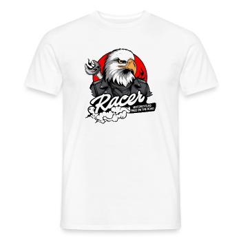 BIKER EAGLE - Men's T-Shirt - white - Front - AI Model Male 178 dark (178cm)
