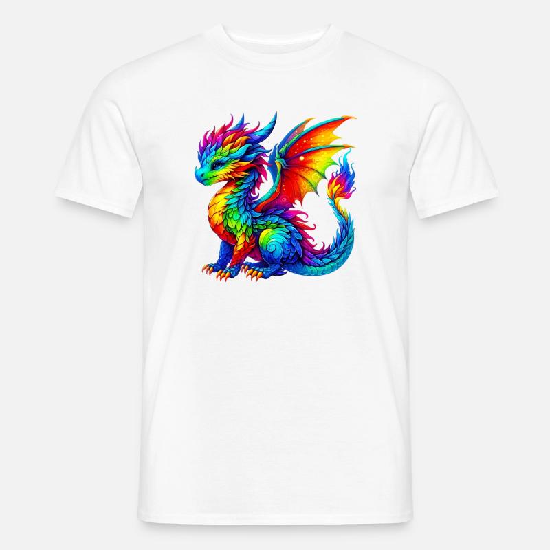 Drache - Männer T-Shirt - Weiß