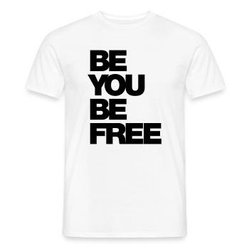 Typo Be You Be Free Diversité hf 1C - T-shirt homme - blanc - Devant - AI Model Male 178 dark (178cm)