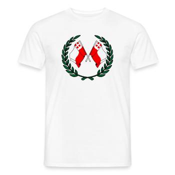 Flags province of Utrecht laurel wreath - Men's T-Shirt - white - Front - AI Model Male 178 dark (178cm)