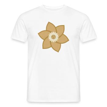 Gold & Creme Blume - Männer T-Shirt - Weiß - Vorne - AI Model Male 178 dark (178cm)