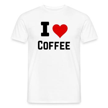Ich liebe Kaffee - Männer T-Shirt - Weiß - Vorne - AI Model Male 178 dark (178cm)