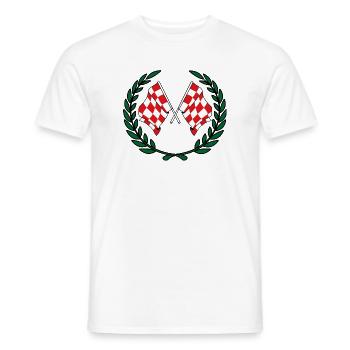 Couronne de laurier des drapeaux de la province du Brabant-Septentrional - T-shirt homme - blanc - Devant - AI Model Male 178 dark (178cm)
