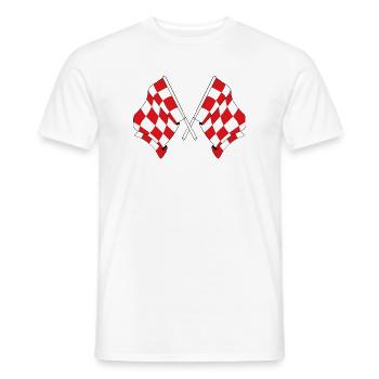 Two flags of the province of North Brabant - Men's T-Shirt - white - Front - AI Model Male 178 dark (178cm)
