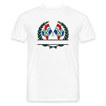 Flaggen Provinz Groningen Lorbeerkranz Banner - Männer T-Shirt - Weiß - Vorne - AI Model Male 178 dark (178cm)