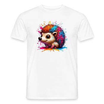 Hedgehog - Men's T-Shirt - white - Front - AI Model Male 178 dark (178cm)