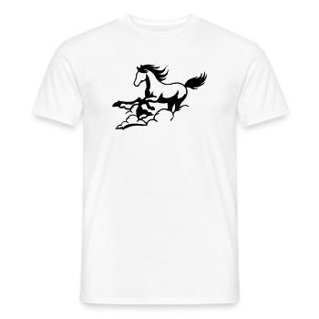 Cheval Rêve Nuages - T-shirt homme - blanc - Devant - AI Model Male 178 dark (178cm)