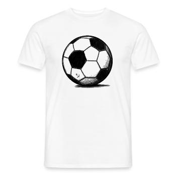 Der klassische Fussball - Männer T-Shirt - Weiß - Vorne - AI Model Male 178 dark (178cm)