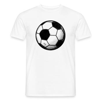 Der klassische Fußball - Männer T-Shirt - Weiß - Vorne - AI Model Male 178 dark (178cm)