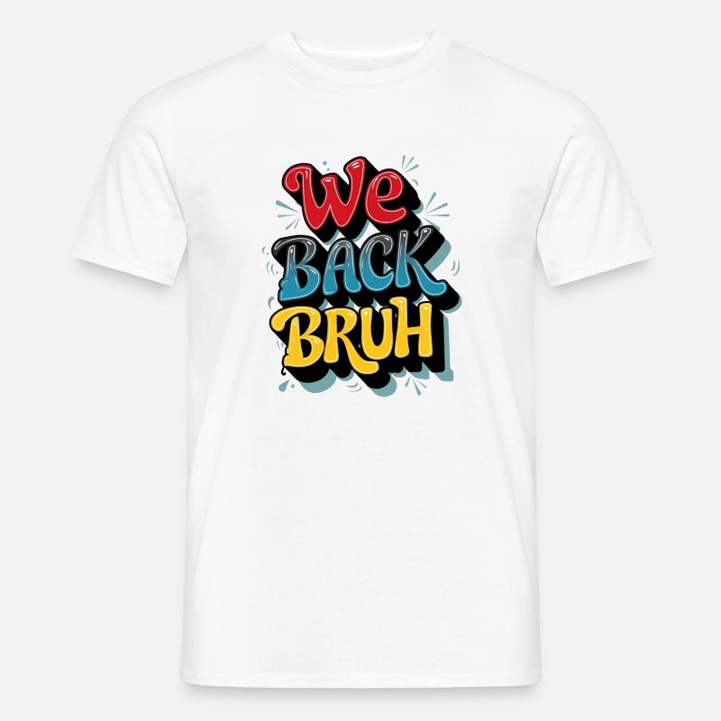 Fröhliches Retro-Textdesign - Männer T-Shirt - Weiß