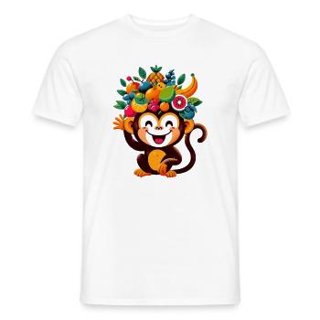 Singe - T-shirt homme - blanc - Devant - AI Model Male 178 dark (178cm)
