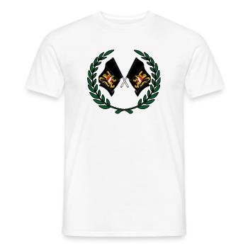 Flaggen Flämisch-Brabant Belgien Lorbeerkranz - Männer T-Shirt - Weiß - Vorne - AI Model Male 178 dark (178cm)