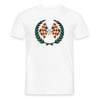 Flaggen Provinz Antwerpen Belgien Lorbeerkranz - Männer T-Shirt - Weiß - Vorne - AI Model Male 178 dark (178cm)