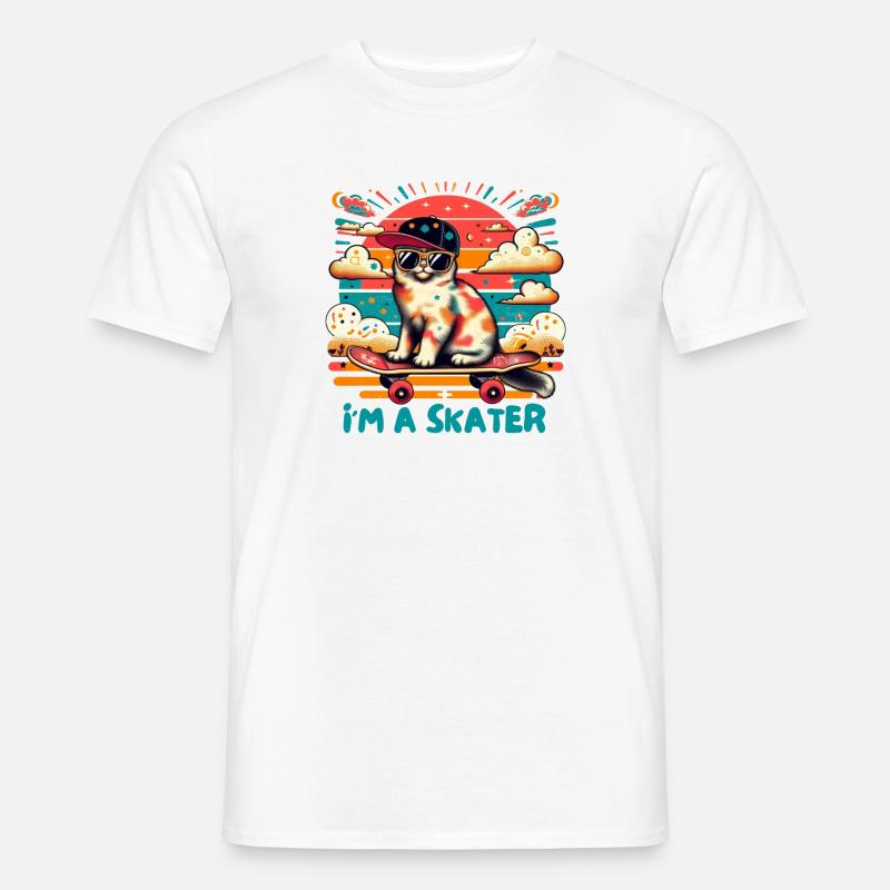 Ich bin ein Skater - Männer T-Shirt - Weiß