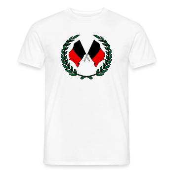 laggen province de Namur belgique couronne de laurier - T-shirt homme - blanc - Devant - AI Model Male 178 dark (178cm)