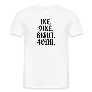 1984 Vintage - Männer T-Shirt - Weiß - Vorne - AI Model Male 178 dark (178cm)